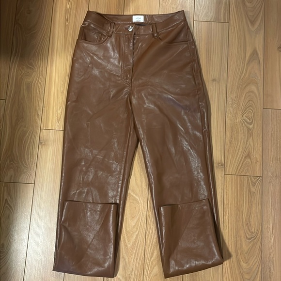 Wilfred Pants - WILFRED VEGAN LEATHER STRAIGHT CUT PANTS